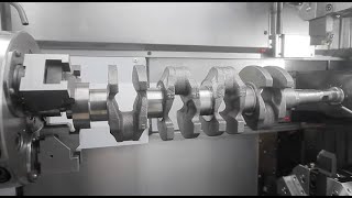 Production of crankshaft complete machining process  lathe turning drilling grinding amp assembly [upl. by Bondon73]