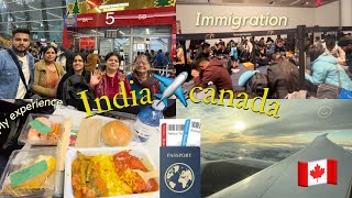 India To Canada🇨🇦 2024  Flight Journey Experience Study Visa Air Canada Via London January Intake [upl. by Ireg539]