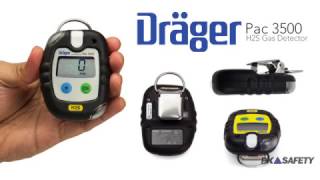 Single Gas Monitor Pac 3500 H2S Gas Detector by Draeger [upl. by Mckinney]