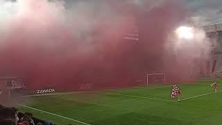 Oprawa na meczu Cracovia  Widzew O5082024 [upl. by Terchie]