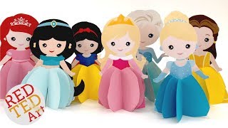 3d Princess Paper Doll Coloring Pages [upl. by Cohe]