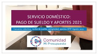 Servicio domesticosueldos y aportes 2021 [upl. by Inafit678]