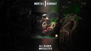 All Raiden Brutalities ➤ Mortal Kombat 1 mortalkombat mortalkombat1 shorts brutality gameplay [upl. by Jule]