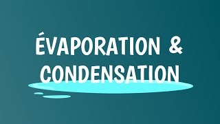 ÉVAPORATION ET CONDENSATION [upl. by Eycal794]