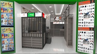 DISEÑO 3D  TIENDA DE REPUESTOS [upl. by Iru]