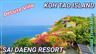 Sai Daeng Resort Koh Tao DeLuxe Ocean View Villa Review 🇹🇭 Thailand [upl. by Bobbette]