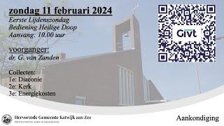 11022024 1000u dr G van Zanden [upl. by Nnaynaffit]