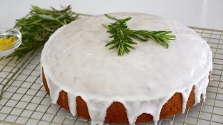 Rosemary Olive Oil Lemon Cake Recipe [upl. by Yanaj]