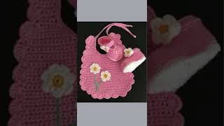 NEW AND LATEST CROCHET BABY BIBS [upl. by Noned964]