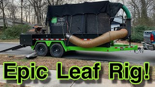 A Dump Trailer Doubling As A Leaf Collecting Rig Unique BWise Trailer [upl. by Macmullin698]