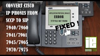 How to convert CISCO PHONE 7940794179607961 from SCCP TO SIP using elastic server [upl. by Shaff]