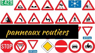 les panneaux du code de la routeQuestions examen théorique B en Belgique [upl. by Nerro]