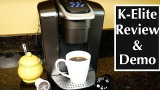 Keurig KElite Single Serve KCup Pod Coffee Maker Review and Demo [upl. by Arraet]