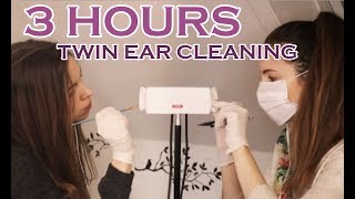 3 Hours Intense Twin ASMR Ear Cleaning [upl. by Edythe]