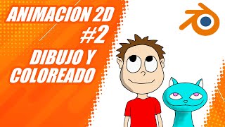 ANIMACION 2D CON BLENDER Y GREASE PENCIL  COMO DIBUJAR EN 2D EN BLENDER  TUTORIAL  2 [upl. by Ambur]