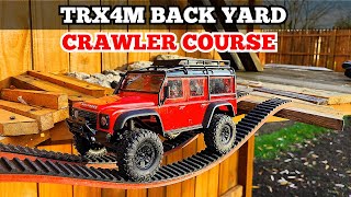 Traxxas Trx4m Defender Back Yard Crawler Course [upl. by Lazor]