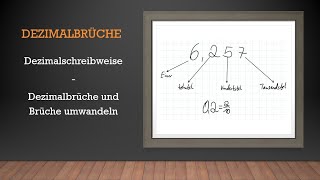 Dezimalbrüche  Dezimalschreibweise und Bruch in Dezimalbruch umwandeln  Mathe einfach erklärt [upl. by Cann]