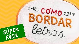 Puntos BÁSICOS para BORDAR LETRAS🧵 A Mano ✋  PASO A PASO [upl. by Letsyrhc386]