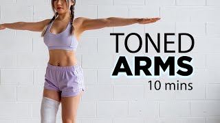 10 Mins Toned Arms Workout  No Equipment [upl. by Sisson95]