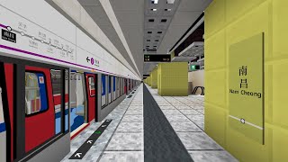 MTR Crafters  MTR Mod KCR West Rail 九廣西鐵  Tuen Mun 屯門 – Nam Cheong 南昌  SP1900 Train 列車 有九鐵廣播！ [upl. by Joceline]