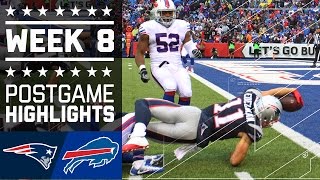 Patriots vs Bills  NFL Week 8 Game Highlights [upl. by Yalc]