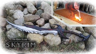 Making The Daedric Sword From The Game Skyrim Aluminum Casting [upl. by Atsyrt48]