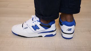 New Balance 550 White  Blue Unboxing amp On Feet 2021 [upl. by Dami]