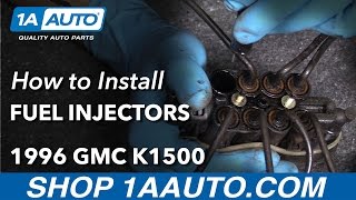 How to Replace CFI Fuel Injectors 9498 GMC K1500 [upl. by Vassell54]