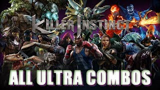 Killer Instinct All Ultra Combos Season 1 2 and 3 Plus Bonus Characters [upl. by Schuyler993]