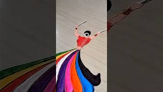 9 colors of navratri easy navratri special rangoli diwali rangoli [upl. by Yrohcaz]