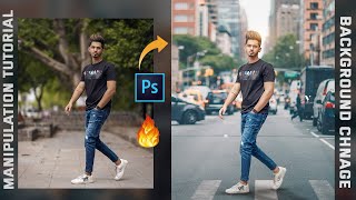 Photo background change in photoshop  Photoshop manipulation tutorial 2020  Amit editz [upl. by Meelas]