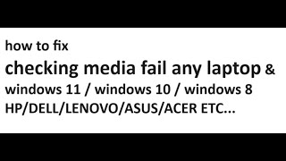 how to fix checking media fail windows 11 [upl. by Dang541]