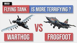 A10 Warthog vs SU25 Frogfoot  Flying Tank Comparison [upl. by Pitarys]