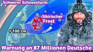 Ein schrecklicher Schneesturm zieht über ganz Deutschland Schneechaos Und Frost [upl. by Ahsauqram546]