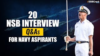 20 SSB Interview Questions For Navy Aspirants – NSB Interview [upl. by Cirdnek627]