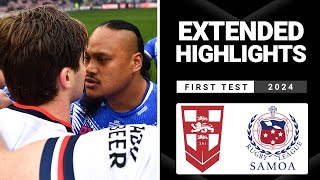 International Rugby League  England v Toa Samoa  Extended Highlights  First Test [upl. by Minoru]