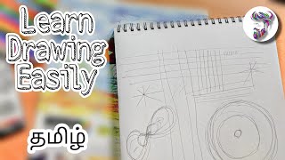 Learn drawing simple  Basic practice in Tamil  Sketch something [upl. by Iman]