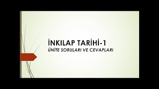 AUZEF 1 Dönem Atatürk İlkeleri ve İnkilap Tarihi Ünite Sonu SoruCevapları 814 Ünite [upl. by Anuahsal]