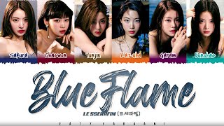 LE SSERAFIM 르세라핌  BLUE FLAME Lyrics Color CodedHanRomEng [upl. by Lanahtan]