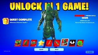 How To GET DR DOOM SKIN in Fortnite Doom Quests Guide [upl. by Clausen841]