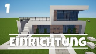 MINECRAFT MODERNES HAUS einrichten TUTORIAL 12 HAUS 121 [upl. by Alleirbag430]