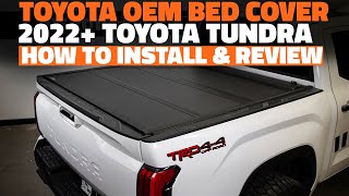 2022 Toyota Tundra OEM Hard Tonneau Cover How To Install amp Review [upl. by Enairb]