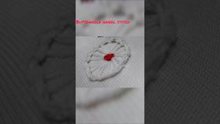 easy flowerbuttonhole wheel stitch handembroiderybeginnersdoarttrendingviralvideo shorts [upl. by Hachmin760]