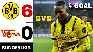 Dortmund  Union Berlin 60  Sehrou Guirassy 4 Goals  bvb 60 Union Berlin  BUNDESLIGA [upl. by Chrissy]