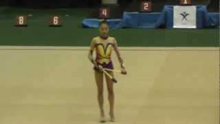 12yearold Elena Shinohara Clubs at 2012 US Junior Olympics Rhythmic Gymnastics 新体操小学生 [upl. by Halford175]