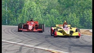 Ferrari F1 2018 vs IndyCar 2018  Spa [upl. by Cruce]