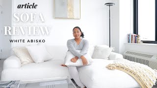 Article Sofa Review White Abisko Sectional  Durability Comfort Hack Fabric Closeups Alternative [upl. by Leotie]