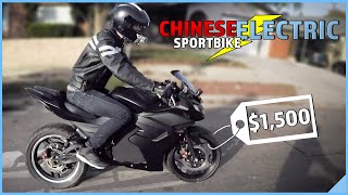 CHINESE ELECTRIC SPORTBIKE  What is the RANGE on ONE CHARGE [upl. by Llewsor]