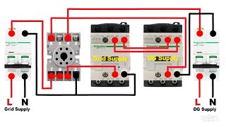 8 Pin Relay Connection ATS Automatic Transfer Switch [upl. by Blatt]