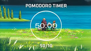 50 Minute Timer  Piano Study With Ghibli  Pomodoro Timer  2 x 50 min [upl. by Bridges]